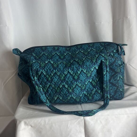 Unbranded Xtra Large Original Duffle Bag Luggage Quilted PatternBlue 20x13x11 - Picture 1 of 6